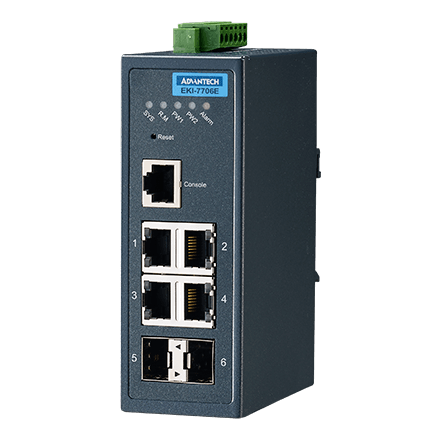4FE + 2SFP Managed Ethernet Switch Wide Temperature